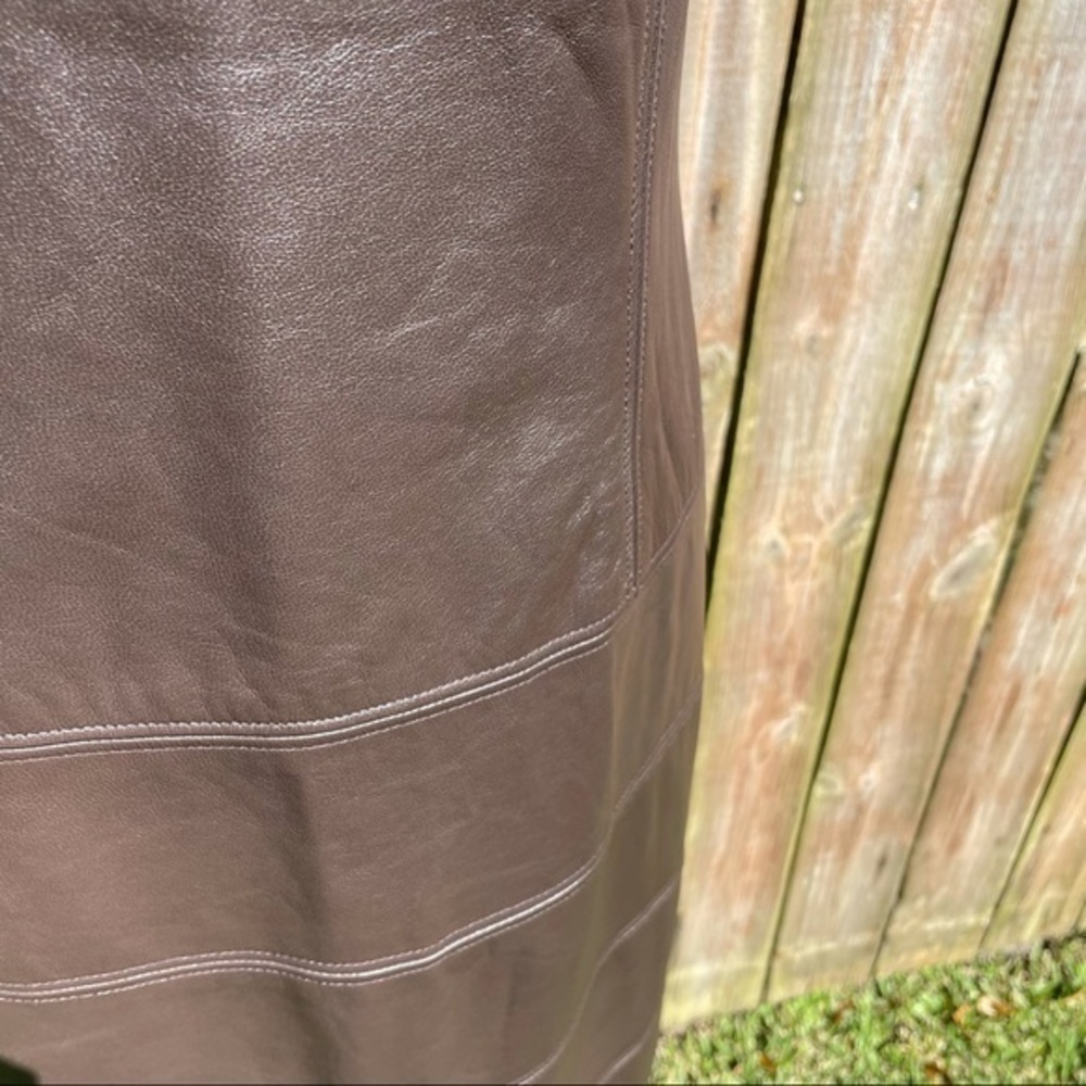 TERI JON SPORTSWEAR Brown Mixed Media Sleeveless Dress 6 - Picture 13 of 15